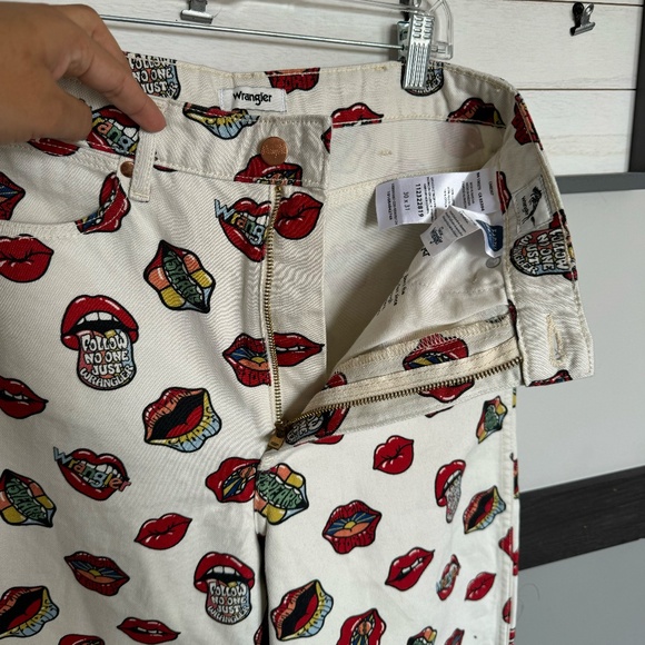 WRANGLER read my lips barrel 652 high rise size 30 wide leg rolling stone - Picture 10 of 17